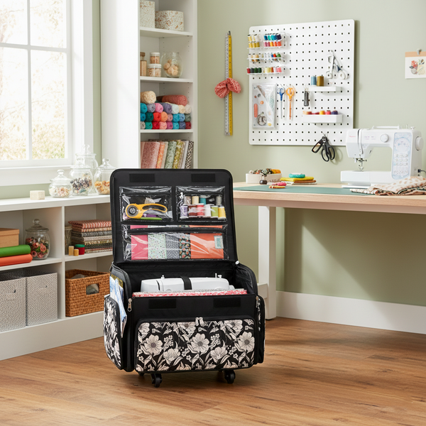 Everything Mary XL 4 Wheel Collapsible Rolling Sewing Machine Storage