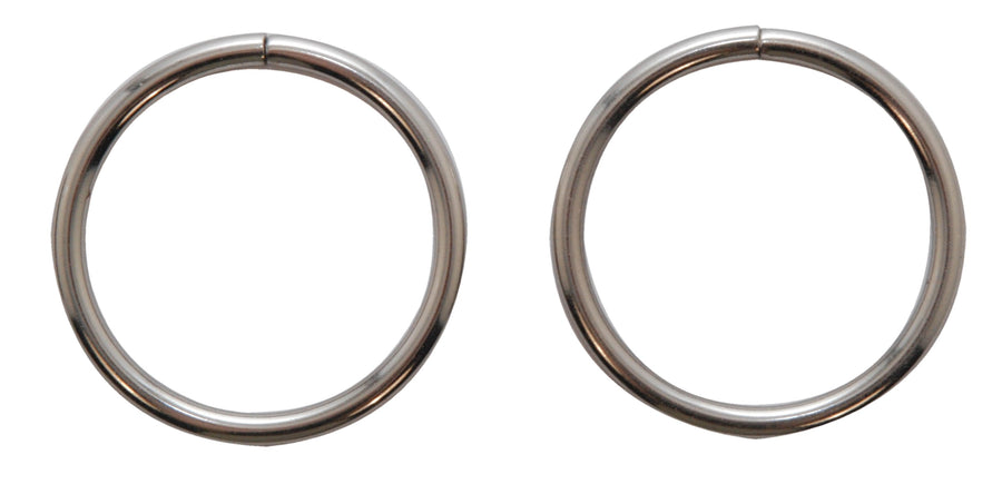 2.25" Large Purse Rings, Silver