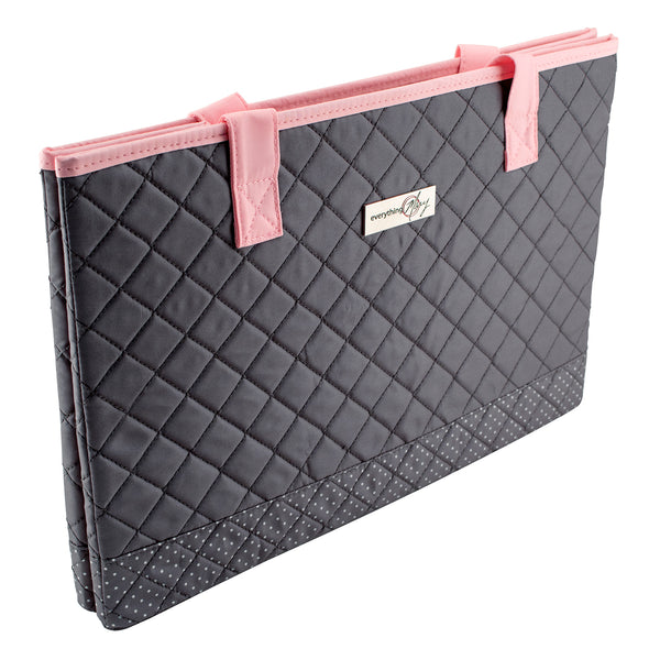 Sewing Machine Carry Tote, Pink & Grey Everything Mary