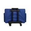 XL 4 Wheel Collapsible Deluxe Rolling Sewing Machine Storage Case, Blue