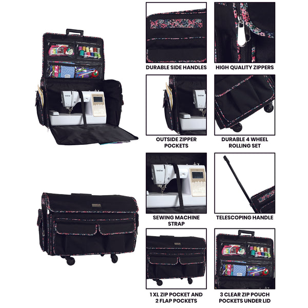XL Rolling Sewing Machine Tote - EVM13475-1 - Everything Mary – The Sewing  House, Inc