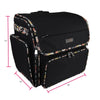 Deluxe Collapsible Rolling Scrapbook Case, Black & Floral