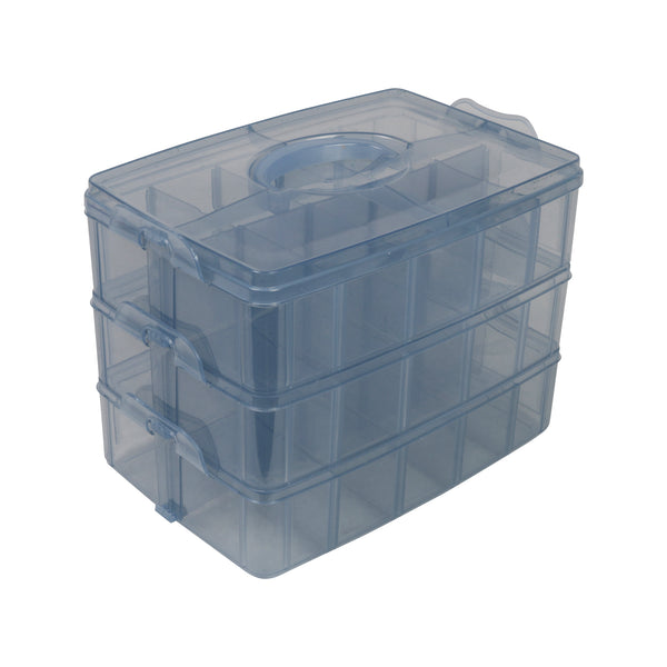3-layer Stackable & Detachable Transparent Plastic Storage Box