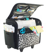 Collapsible Rolling Sewing Machine Case, Cheetah