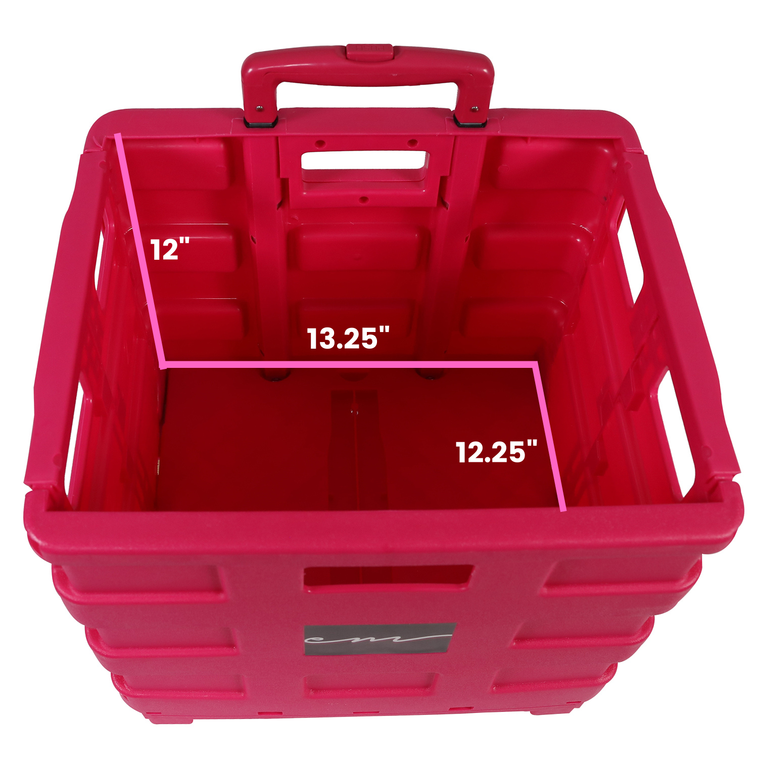Collapsible Rolling Craft Cart with Lid – Pink