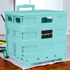 Collapsible Rolling Craft Cart with Lid – Aqua