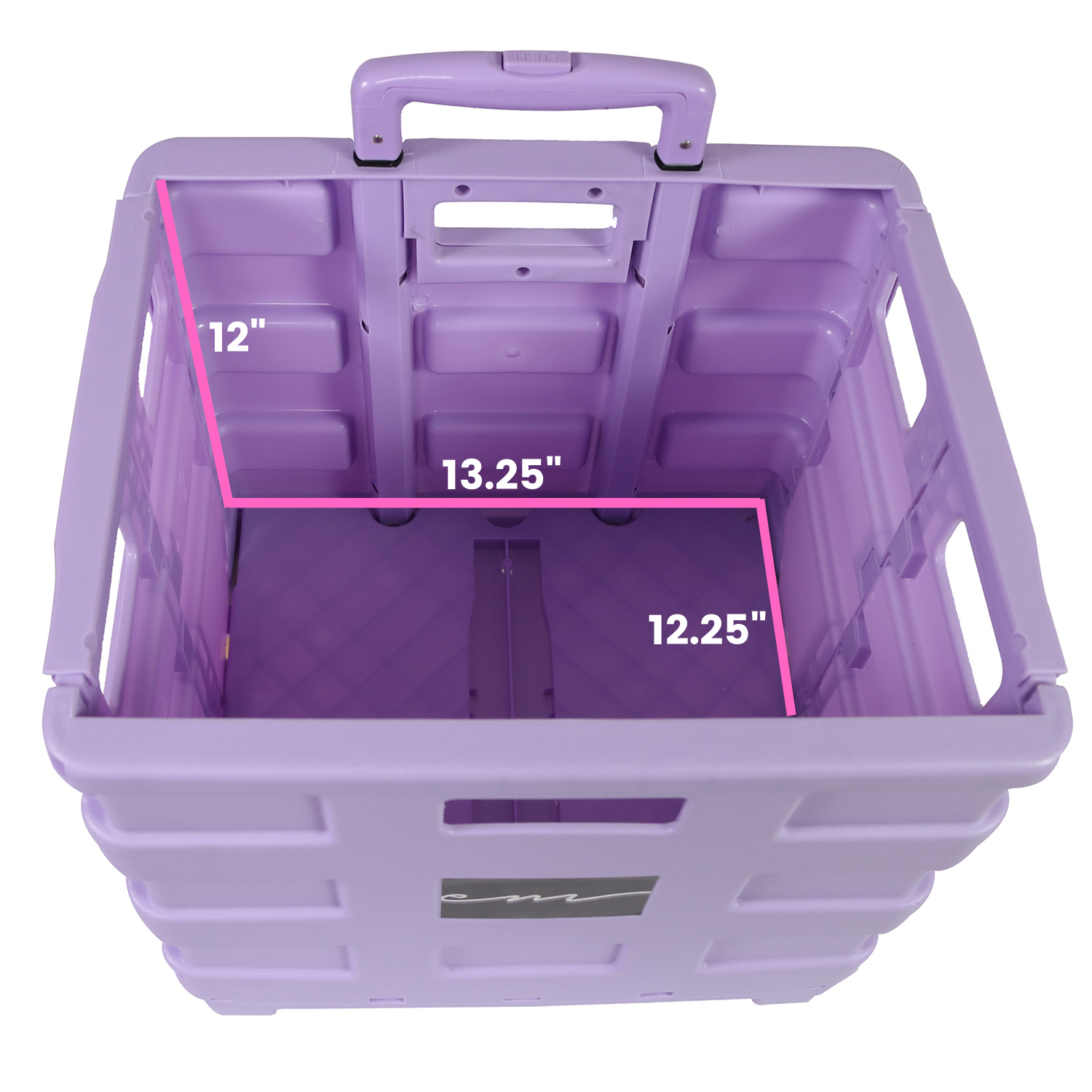 Collapsible Rolling Craft Cart with Lid – Purple