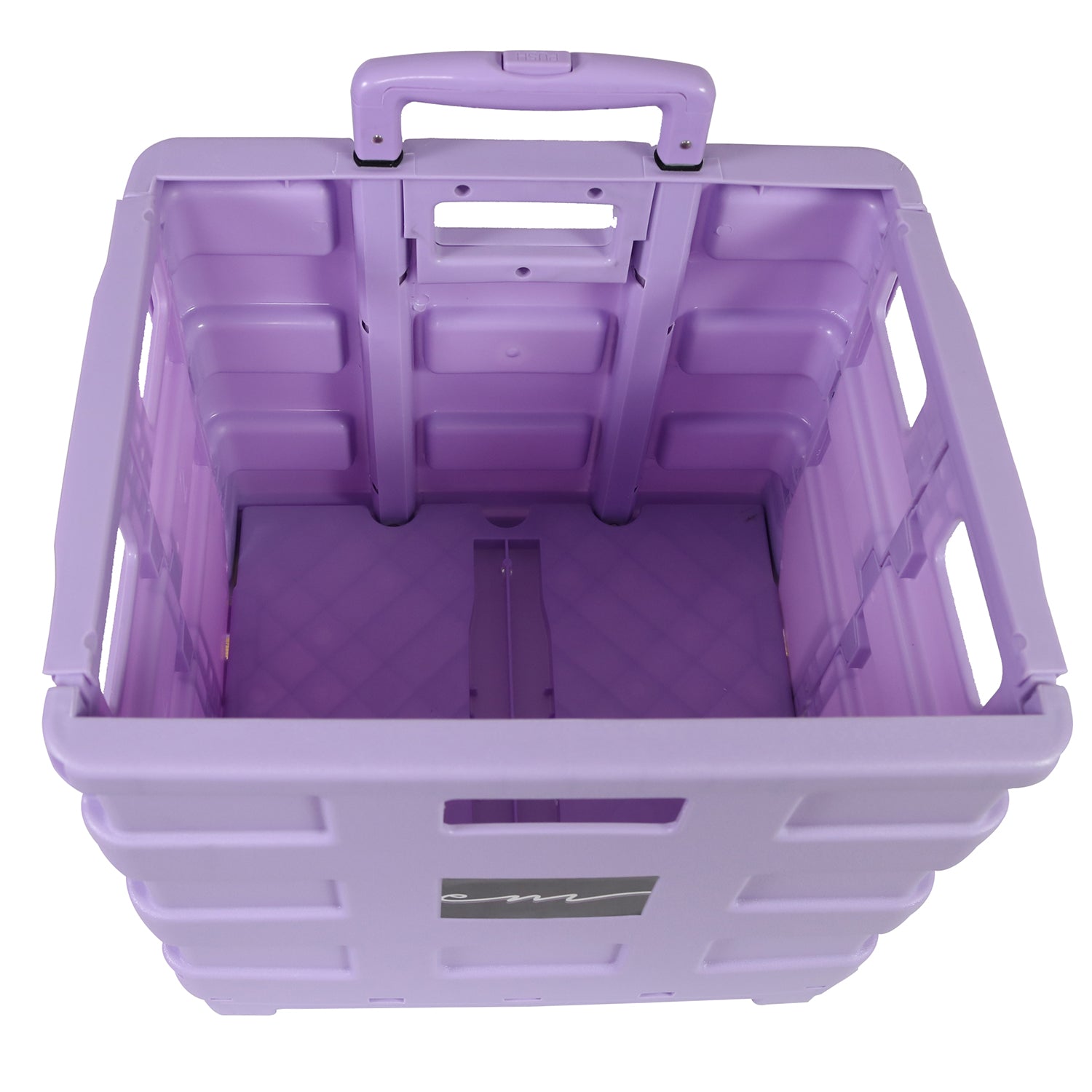 Collapsible Rolling Craft Cart with Lid – Purple