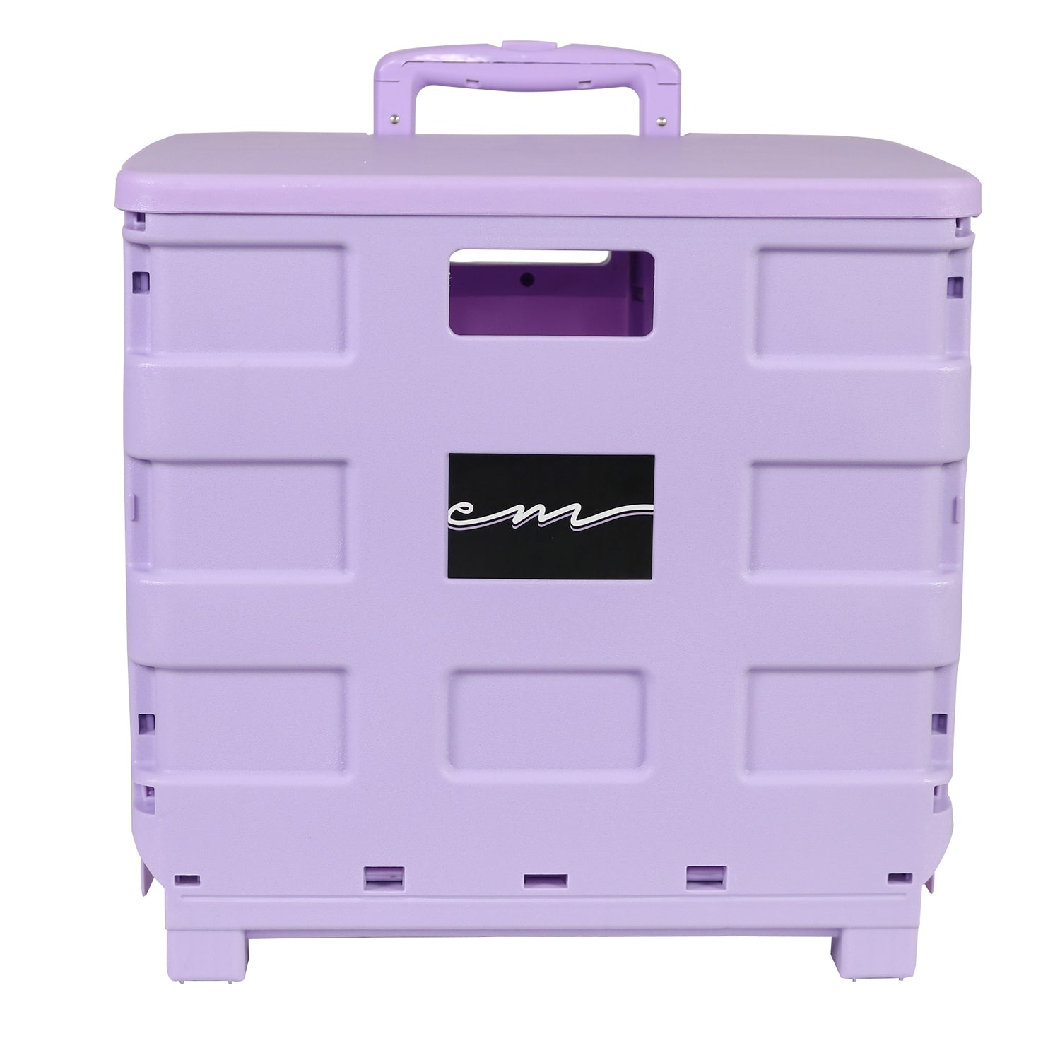 Collapsible Rolling Craft Cart with Lid – Purple