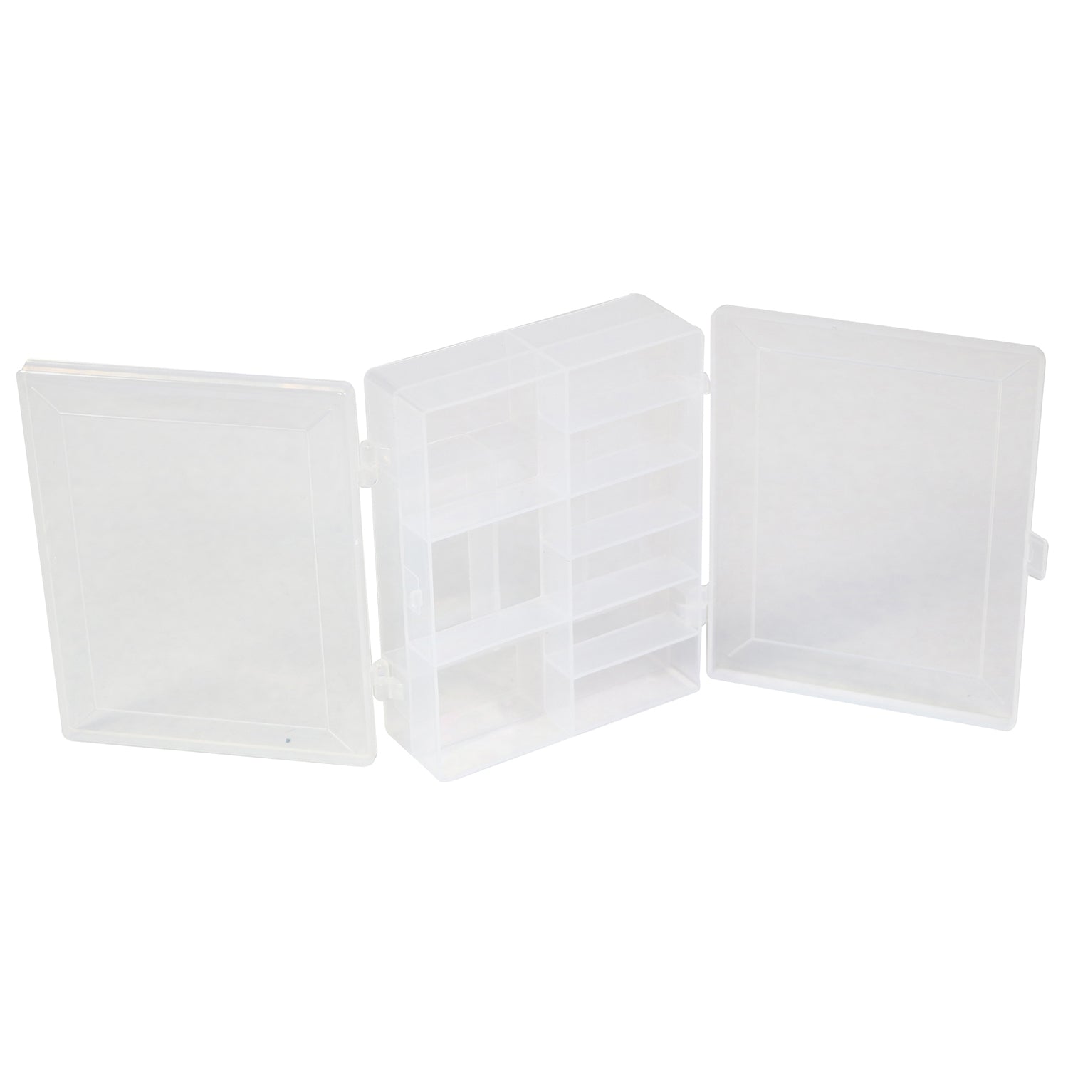 Everything Mary Clear Bead Storage Box – Portable Organizer with Adjustable Compartments