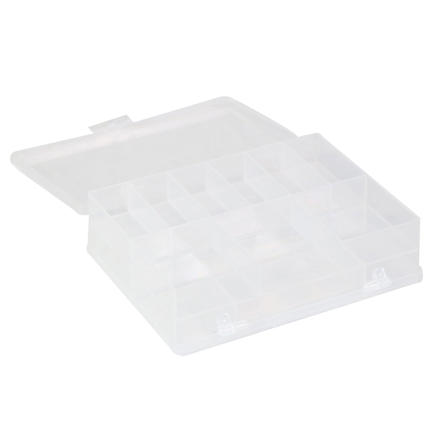 Everything Mary Clear Bead Storage Box – Portable Organizer with Adjustable Compartments
