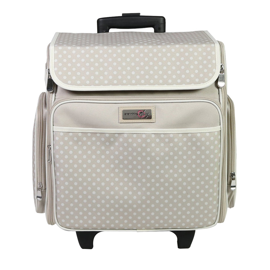 Collapsible Rolling Featherweight Case, Tan Dot