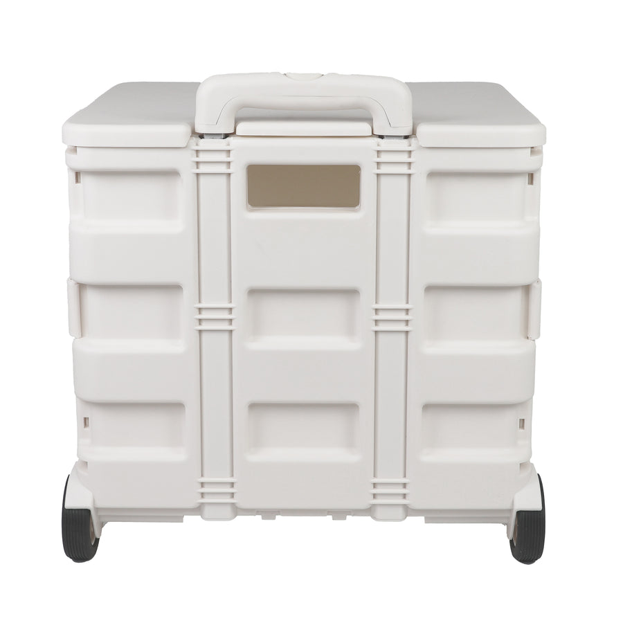 Everything Mary Collapsible Plastic Rolling Cart for Crafts & Hobby Supplies, Ivory
