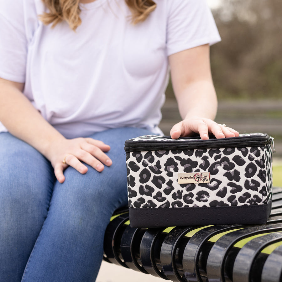 Collapsible Sewing Kit Organizer Box, Cheetah