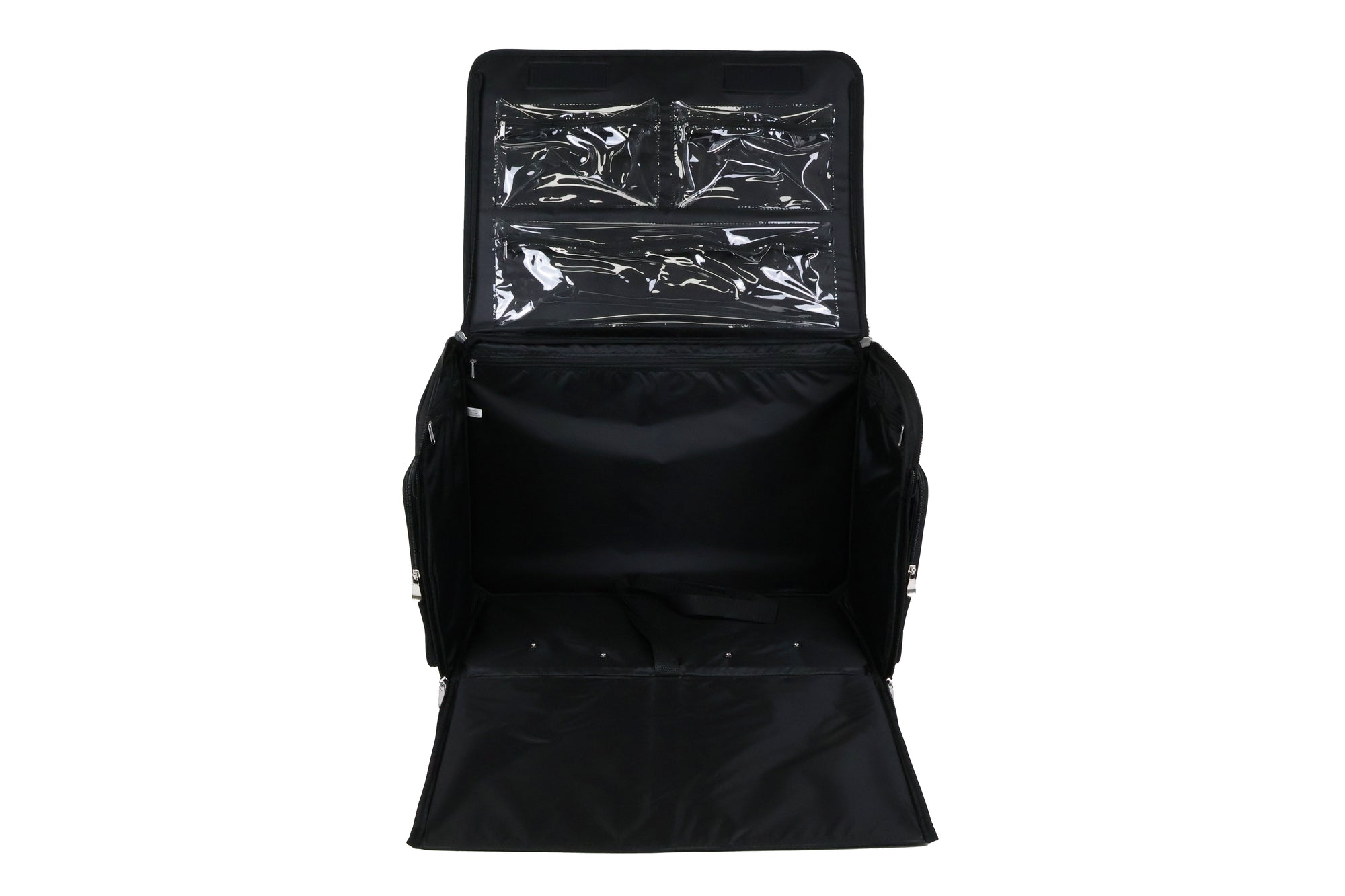 Everything Mary XL 4 Wheel Collapsible Rolling Sewing Machine Storage Case, Tan & Grey Floral