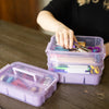 Everything Mary Purple Four Tray Plastic Organizer