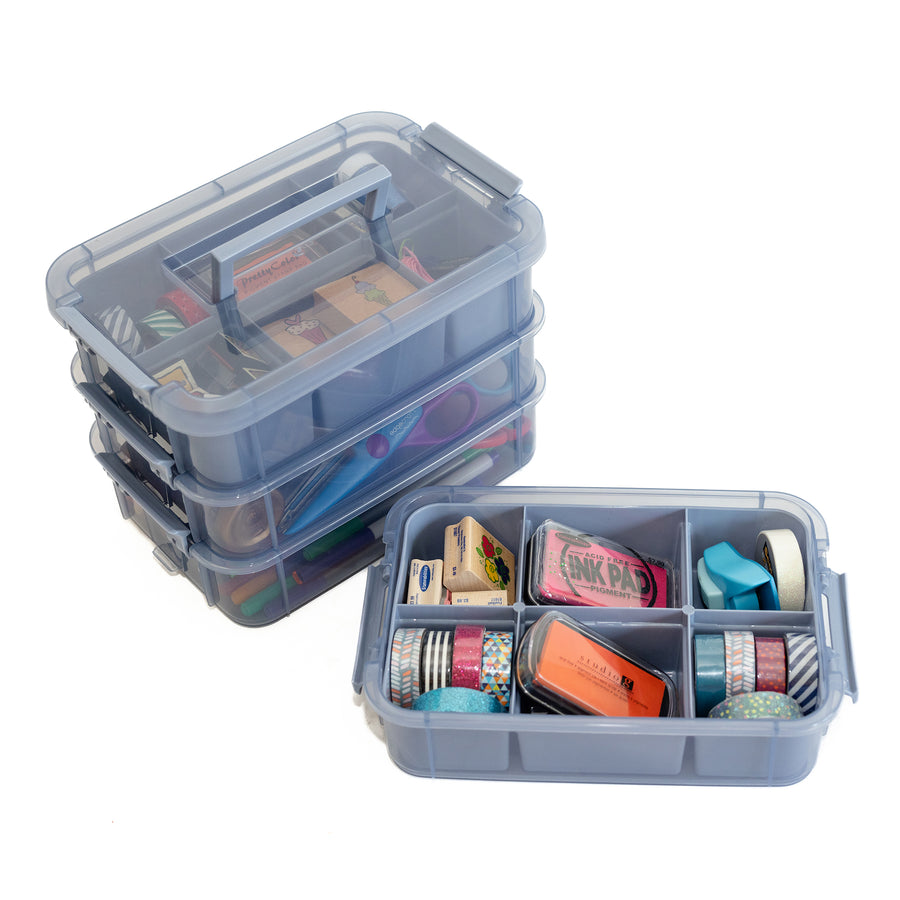 3-Layer Craft Storage Box, Coral - Everything Mary