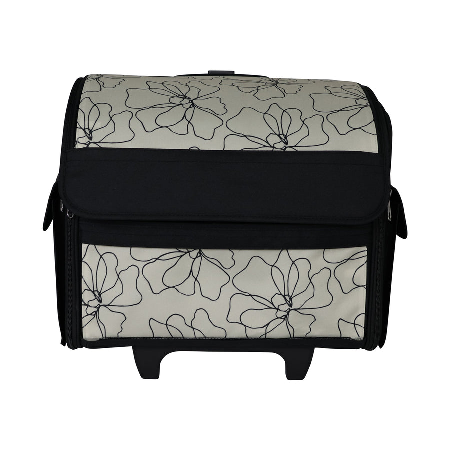 Tan Line Floral Rolling Case