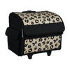 Everything Mary Collapsible Rolling Sewing Machine Tote - Premium Polyester Construction - Universal Fit - Portable with Dual Wheels and Telescoping Handle - Simple Cheetah