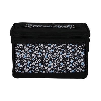 Everything Mary Sewing Kit Organizer Box, Blue Floral - Supplies Storage Basket for Supplies and Accessories - Organization for Thread, Needles, Notions & Scissors - Portable Craft Caddy