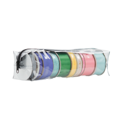 Everything Mary 12" Clear Ribbon Storage Case – Transparent Ribbon Organizer for Keeping Craft Ribbon Neat & Tangle-Free