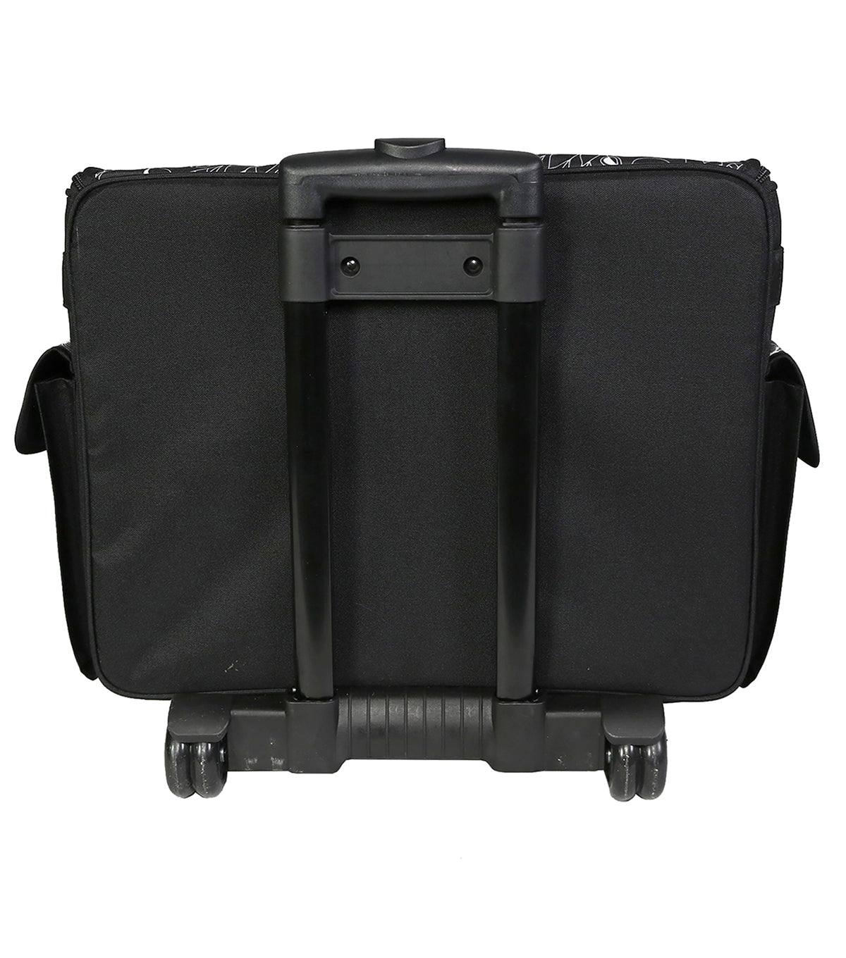 Rolling Sewing Machine Tote, Black & White