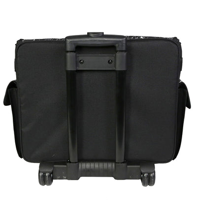 Rolling Sewing Machine Tote, Black & White