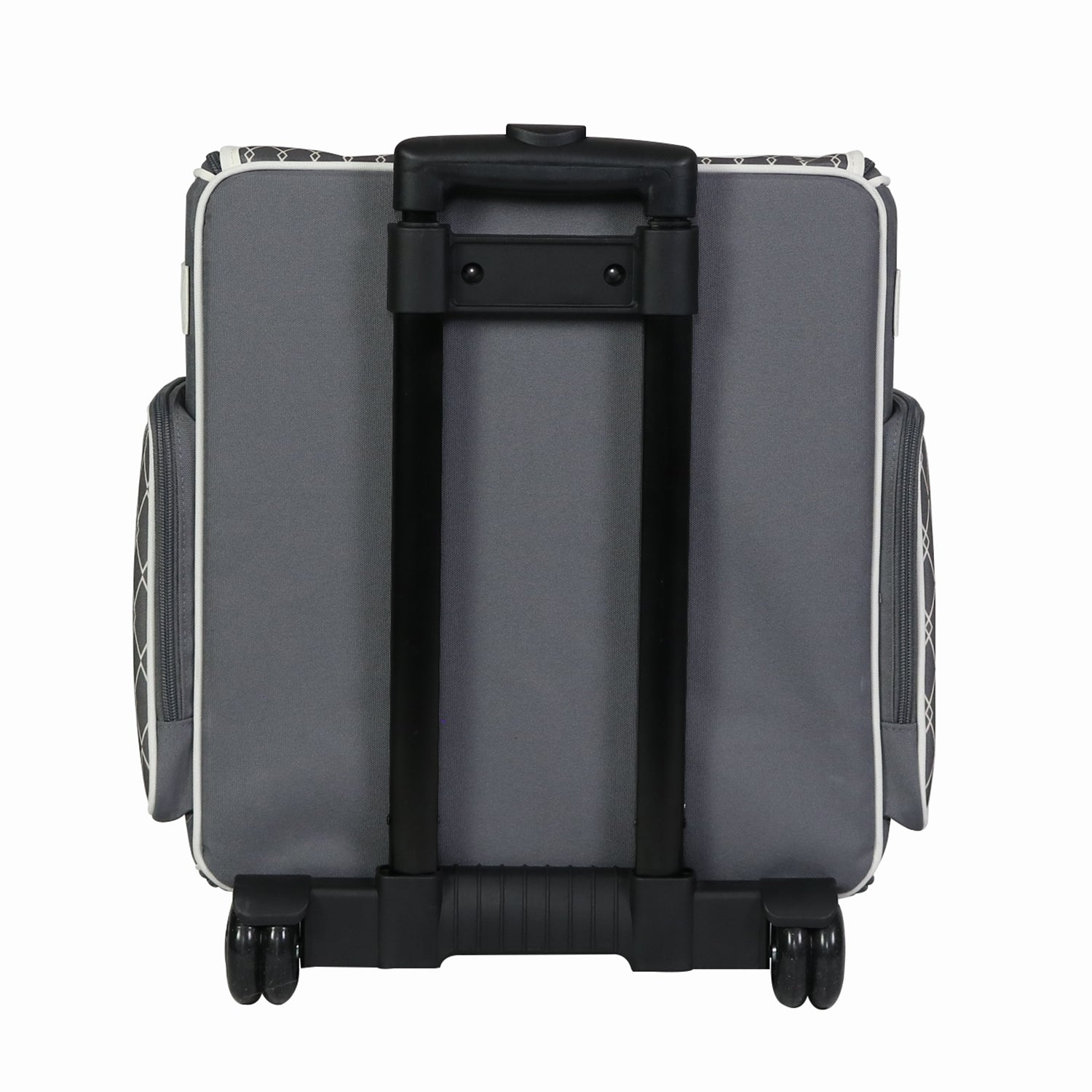 Collapsible Rolling Scrapbook & Featherweight Case, Grey & White
