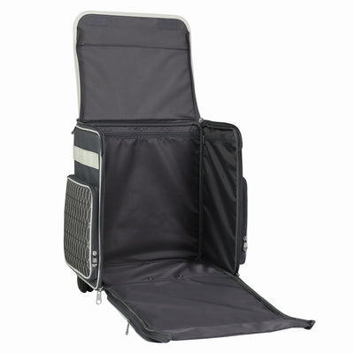 Collapsible Rolling Scrapbook & Featherweight Case, Grey & White