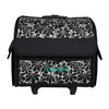 Custom Large Black Floral Rolling Case