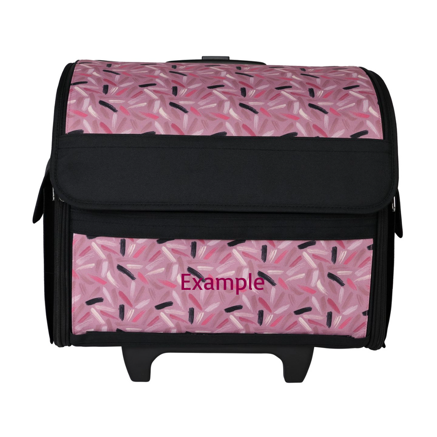 Custom Pink Abstract Rolling Case