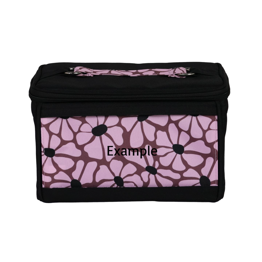 Custom Purple Floral Sewing Kit Organizer