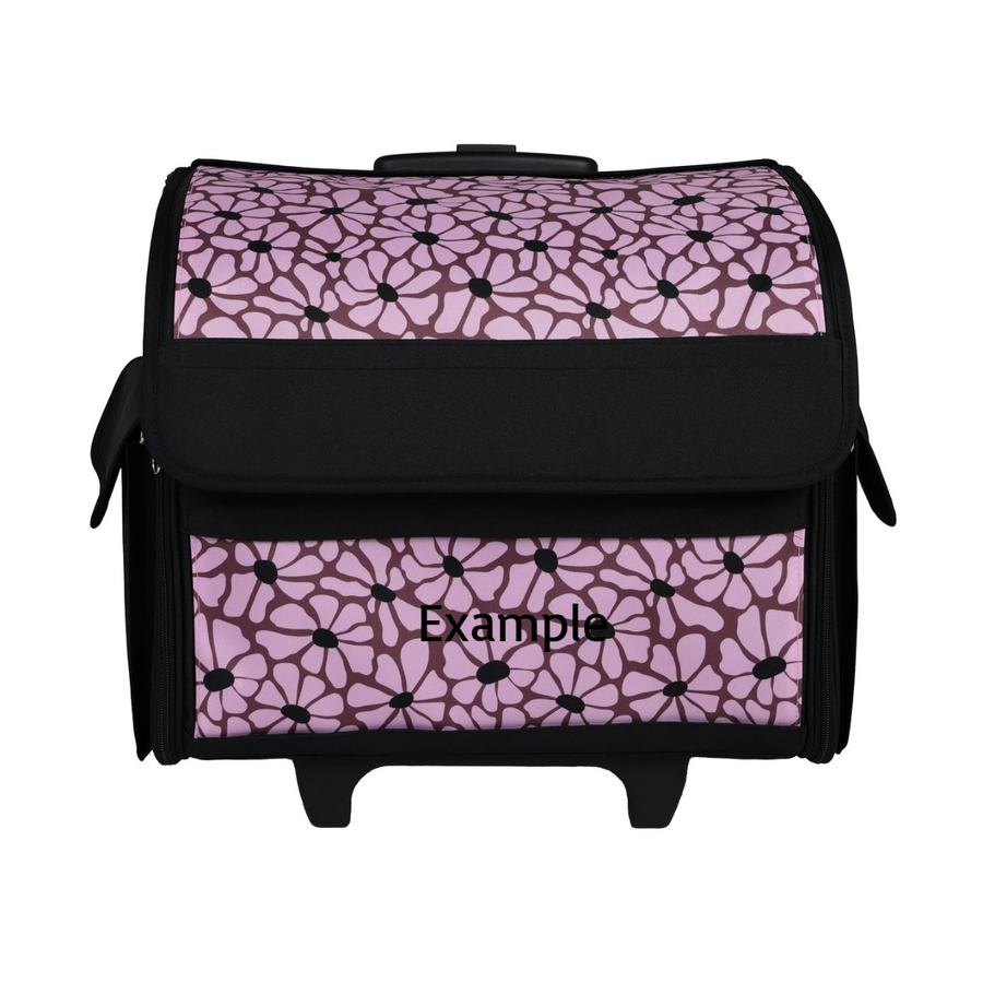 Custom Purple Floral Rolling Case