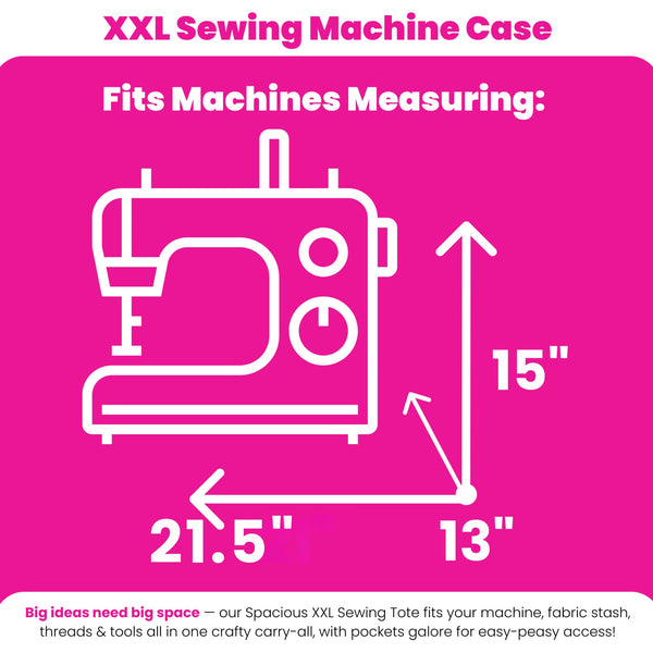 Everything Mary XXL 4 wiel opvouwbare rollende naaimachine opbergkoffer