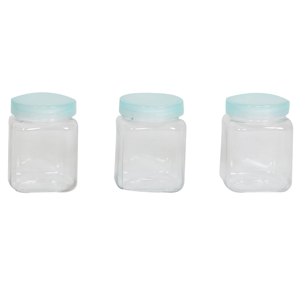 Everything Mary - Clear 6 oz Plastic Jars with Lids - 3 Pack - BPA Free, Reusable Containers