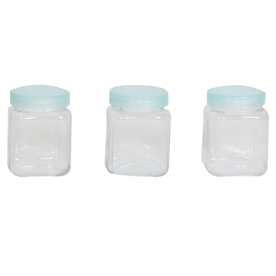 Everything Mary - Clear 6 oz Plastic Jars with Lids - 3 Pack - BPA Free, Reusable Containers