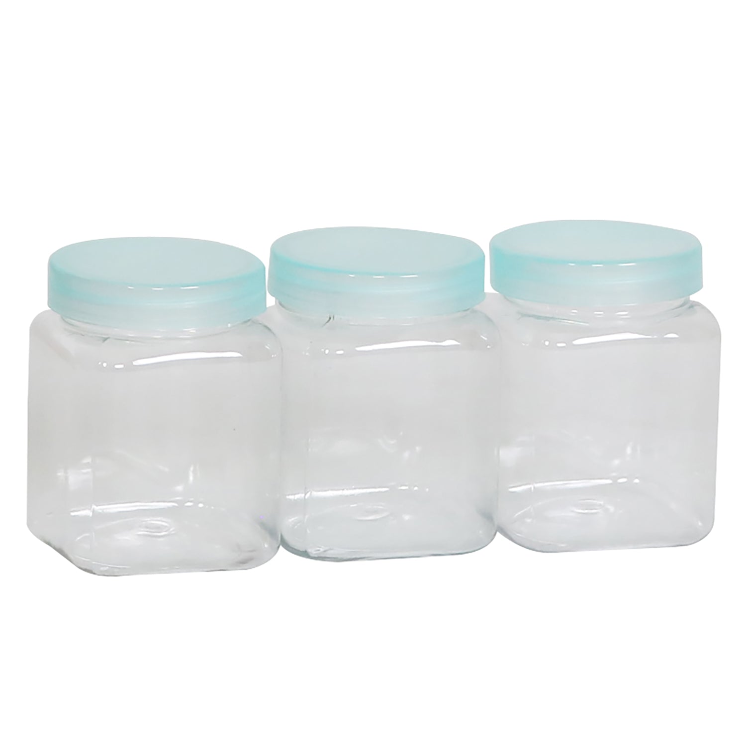 Everything Mary - Clear 6 oz Plastic Jars with Lids - 3 Pack - BPA Free, Reusable Containers