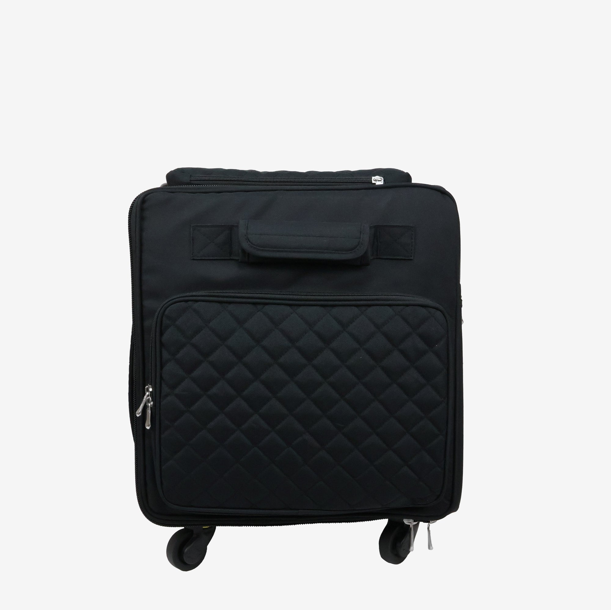 Everything Mary Jumbo 5 Wheel Collapsible Rolling Sewing Machine Storage Case, Black