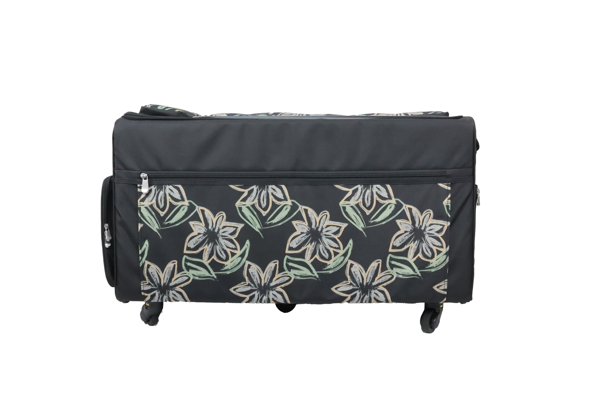 Everything Mary Jumbo 5 Wheel Collapsible Rolling Sewing Machine Storage Case, Floral