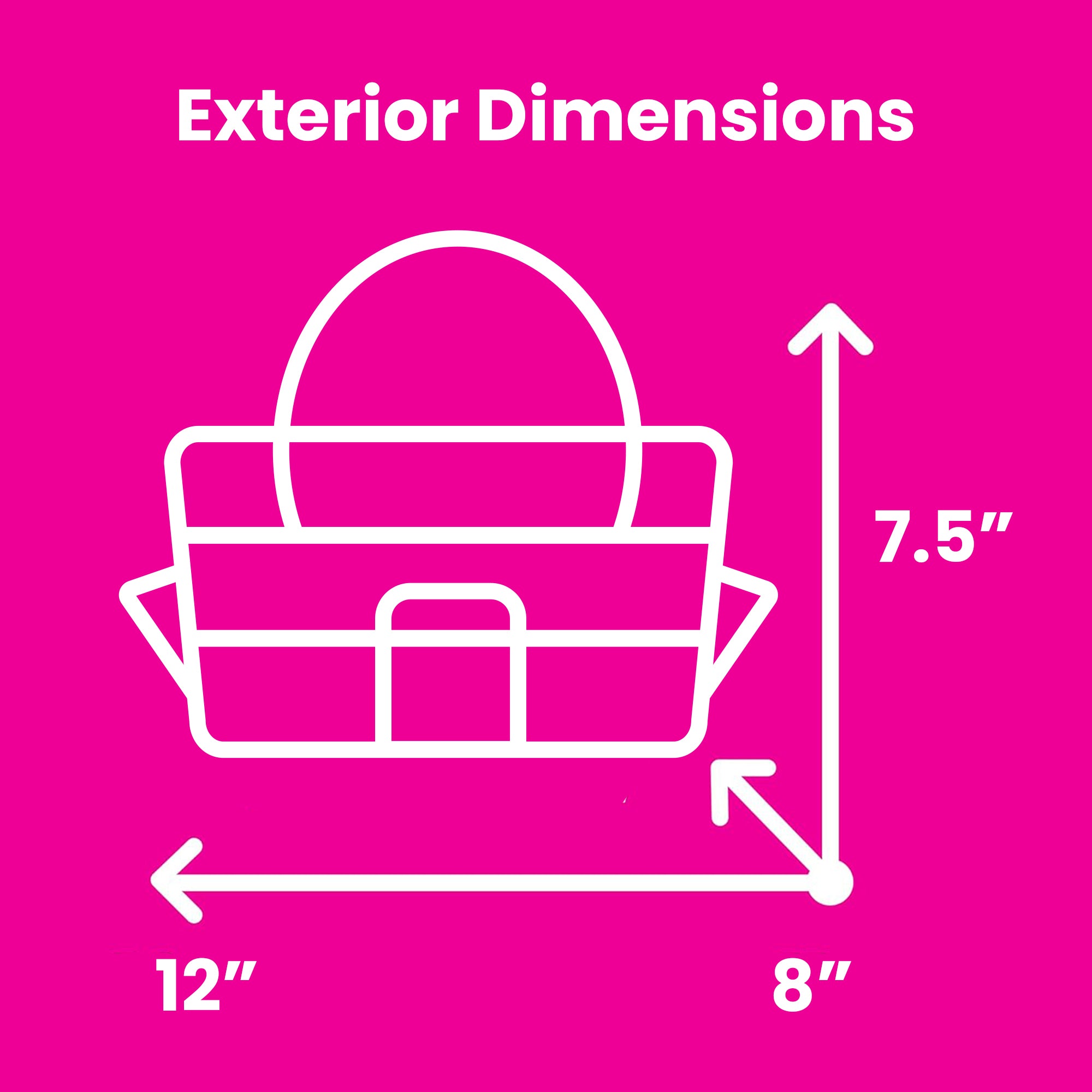 Deluxe Store & Tote Craft Organizer, Black & White Triangles