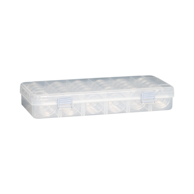 Everything Mary Clear Bead Storage Case with 28 Removable Jars – Portable Organizer for Beads, Jewelry, and Craft Supplies