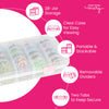 Large Plastic Bead Storage Organizer Box, 28 Jars