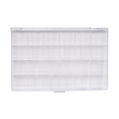Everything Mary 21-Compartment Bead Storage Box – Clear Organizer for Jewelry, Diamond Art, and Small Craft Supplies
