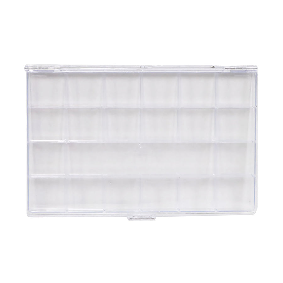 Everything Mary 21-Compartment Bead Storage Box – Clear Organizer for Jewelry, Diamond Art, and Small Craft Supplies