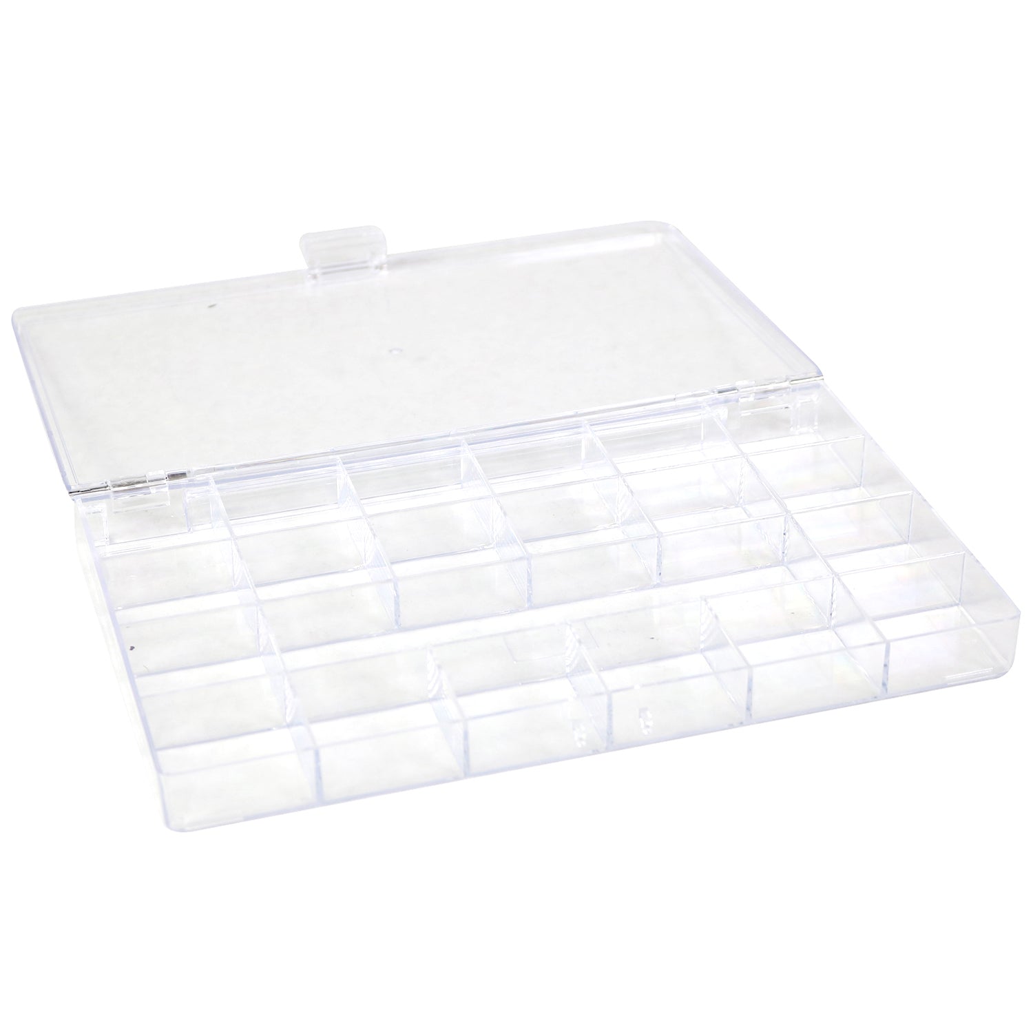 Everything Mary 21-Compartment Bead Storage Box – Clear Organizer for Jewelry, Diamond Art, and Small Craft Supplies