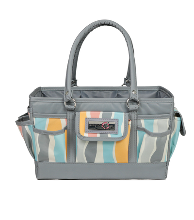 Deluxe Store & Tote Craft Organizer, Grey Stripes