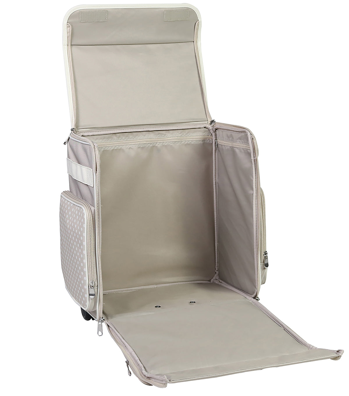 Collapsible Rolling Featherweight Case, Tan Dot
