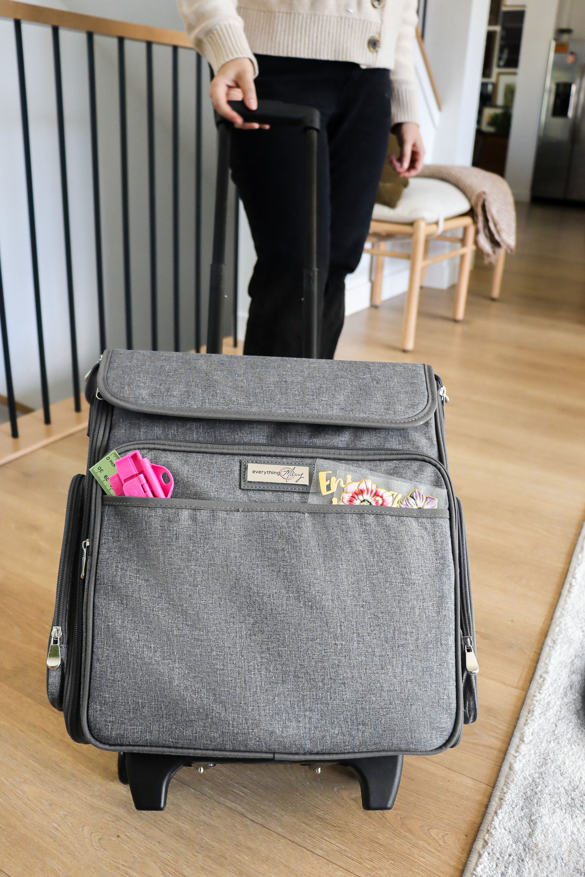 Collapsible Rolling Scrapbook & Featherweight Case, Heather