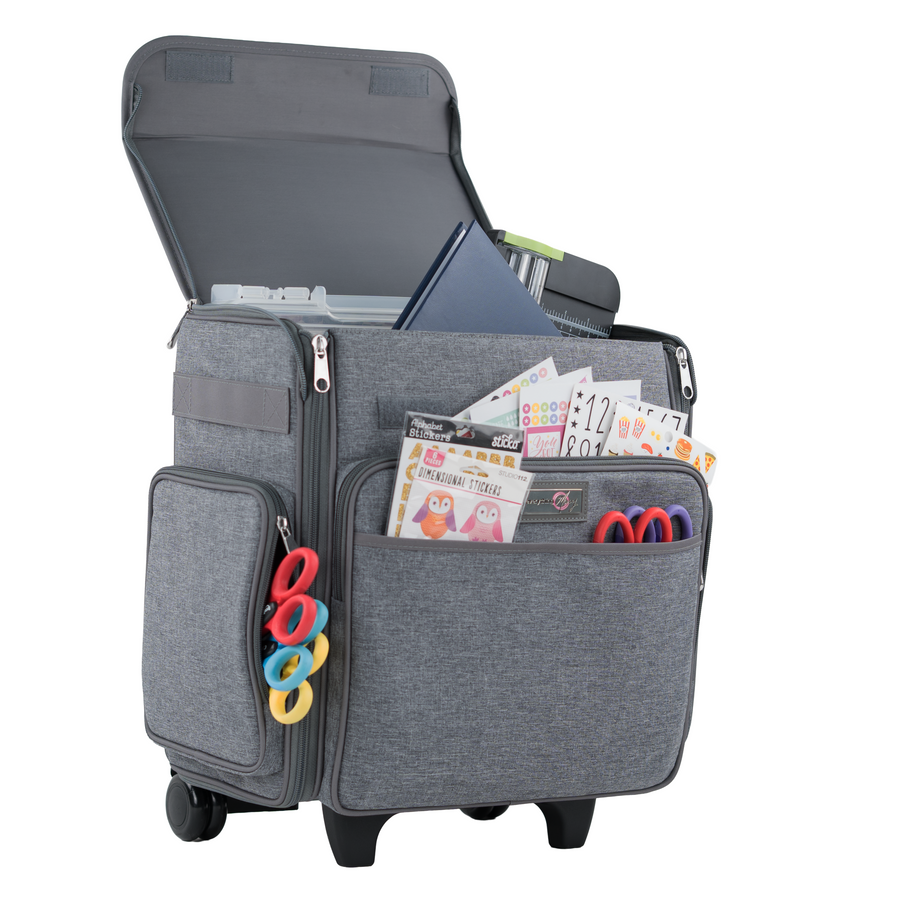 Collapsible Rolling Scrapbook & Featherweight Case, Heather
