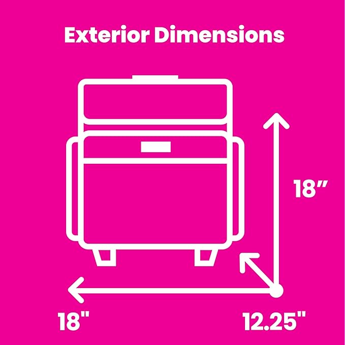 Deluxe Collapsible Rolling Scrapbook Case, Black Quilted